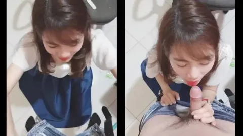 Em nhân viên văn phòng tranh thủ buôi trưa bên anh